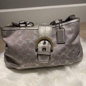 Gorgeous silver grey authentic Coach bag